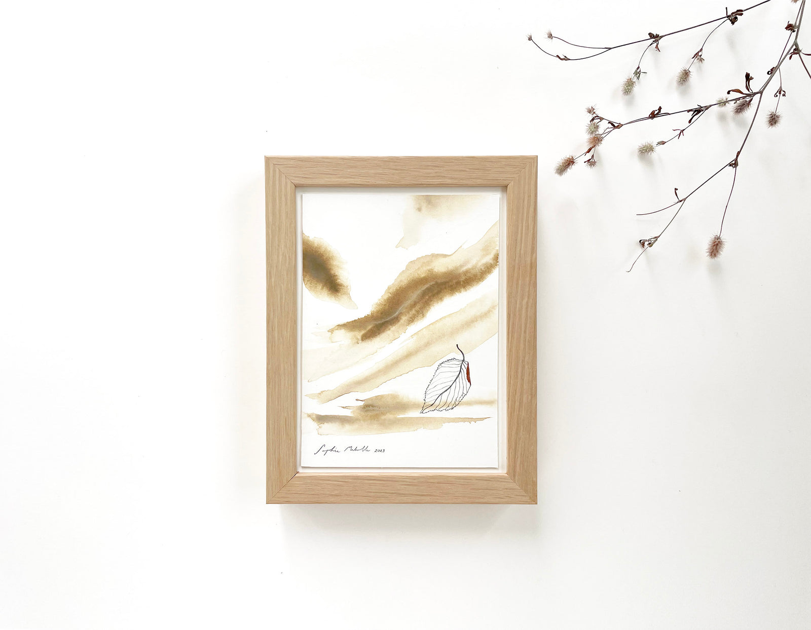 Exactly as we're supposed to be - a small framed (6 x 8") original watercolour painting