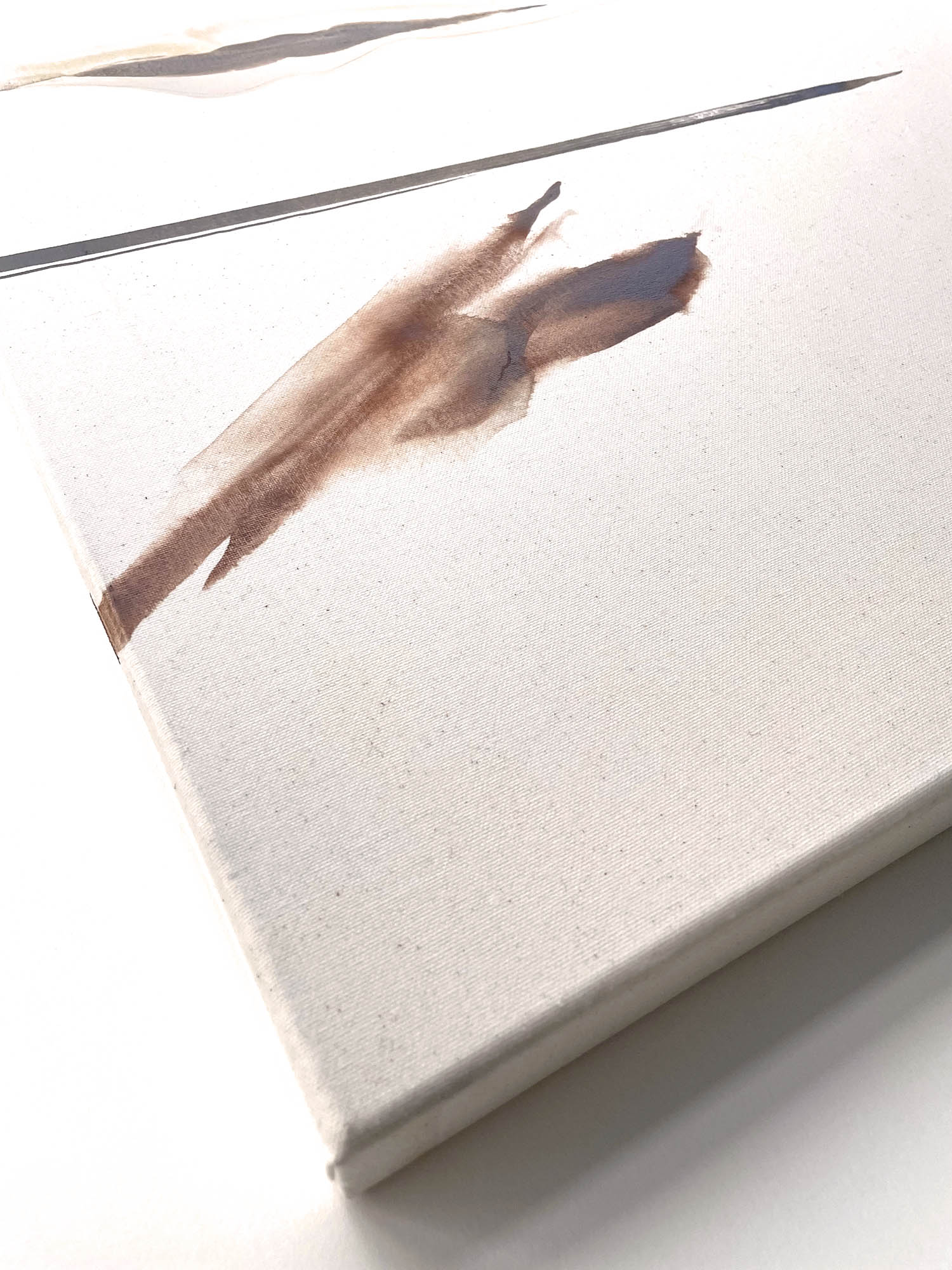 'Beauty lies in the unknown' and 'Out of the mess came beauty' - a pair of large original acrylic paintings