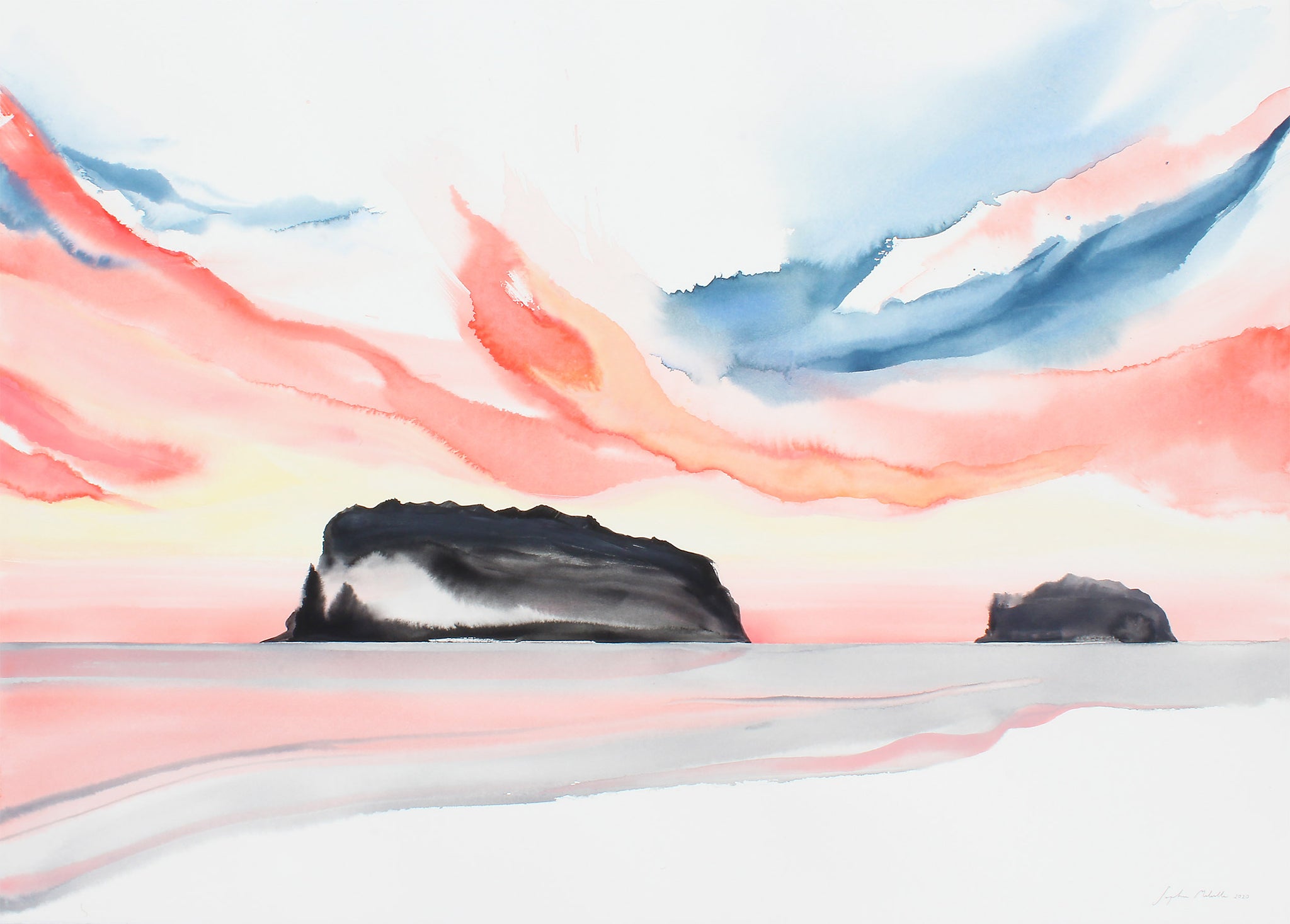 Quiet awareness I - an extra large original painting