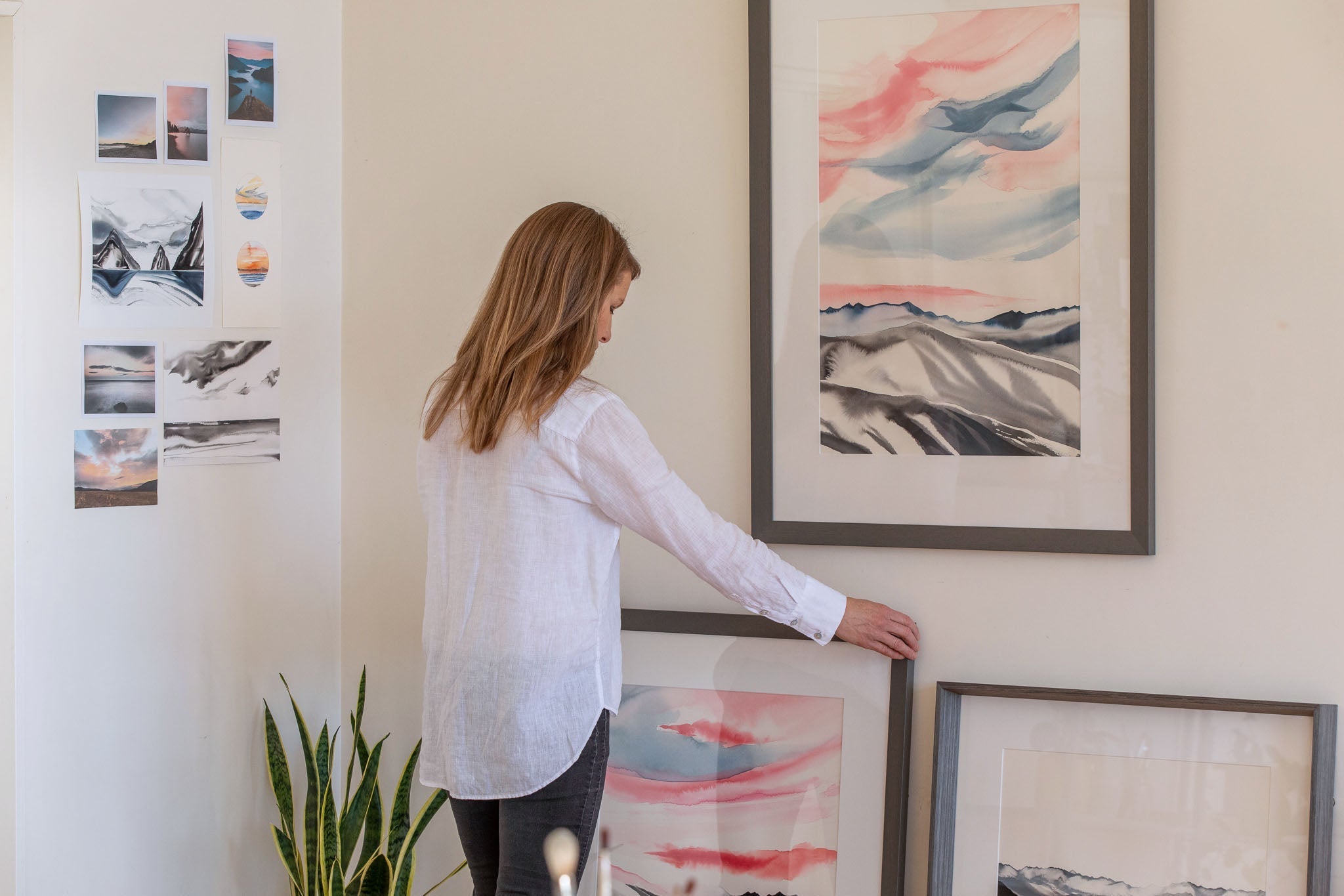 Rising III - a large original framed painting